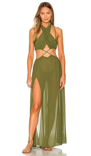 Scarlet Maxi Dress in Sage Green | Revolve Clothing (Global)