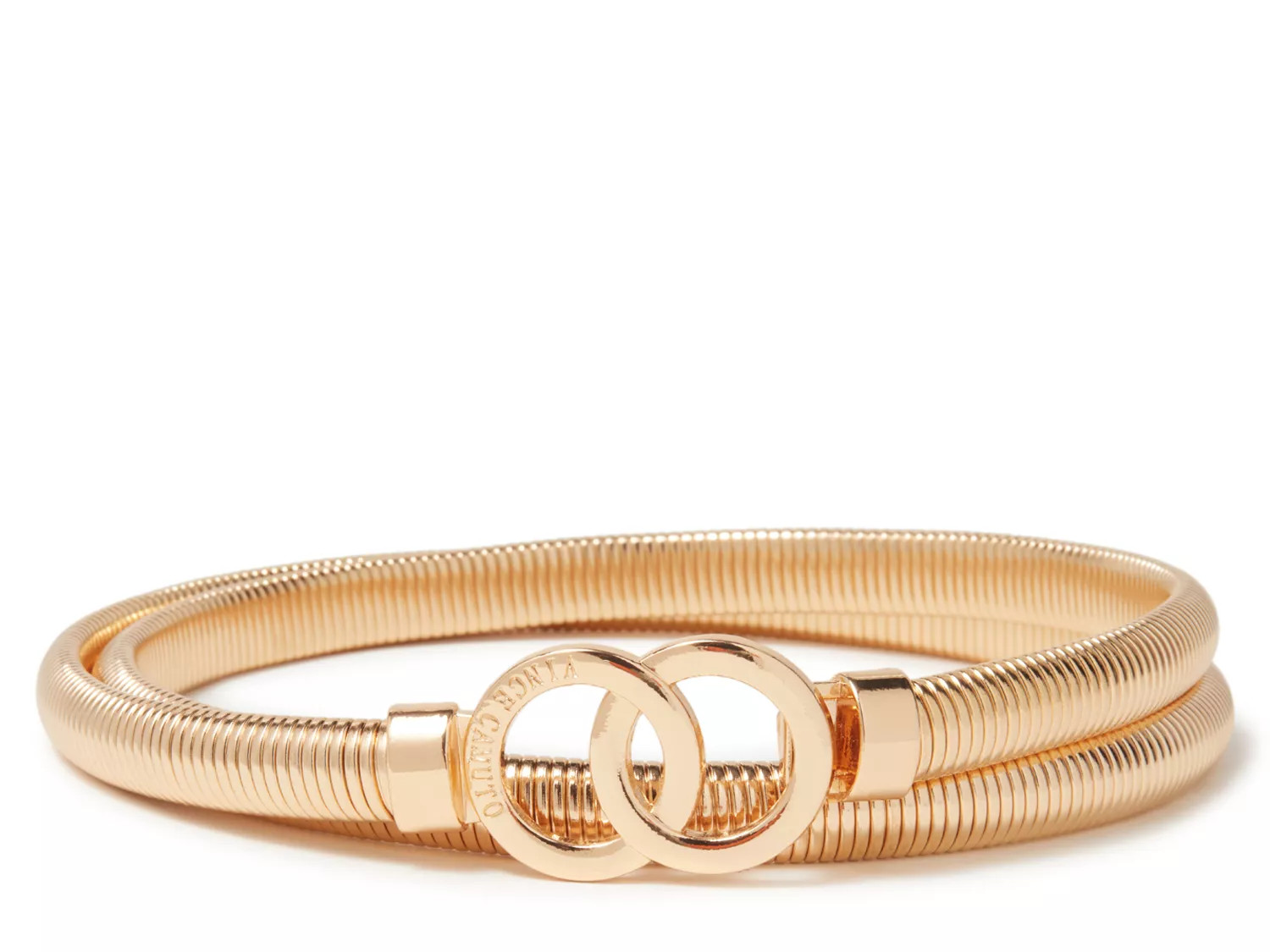Vince Camuto Double Ring Cobra Belt | Women's | Gold | Size M/L | Belts | DSW