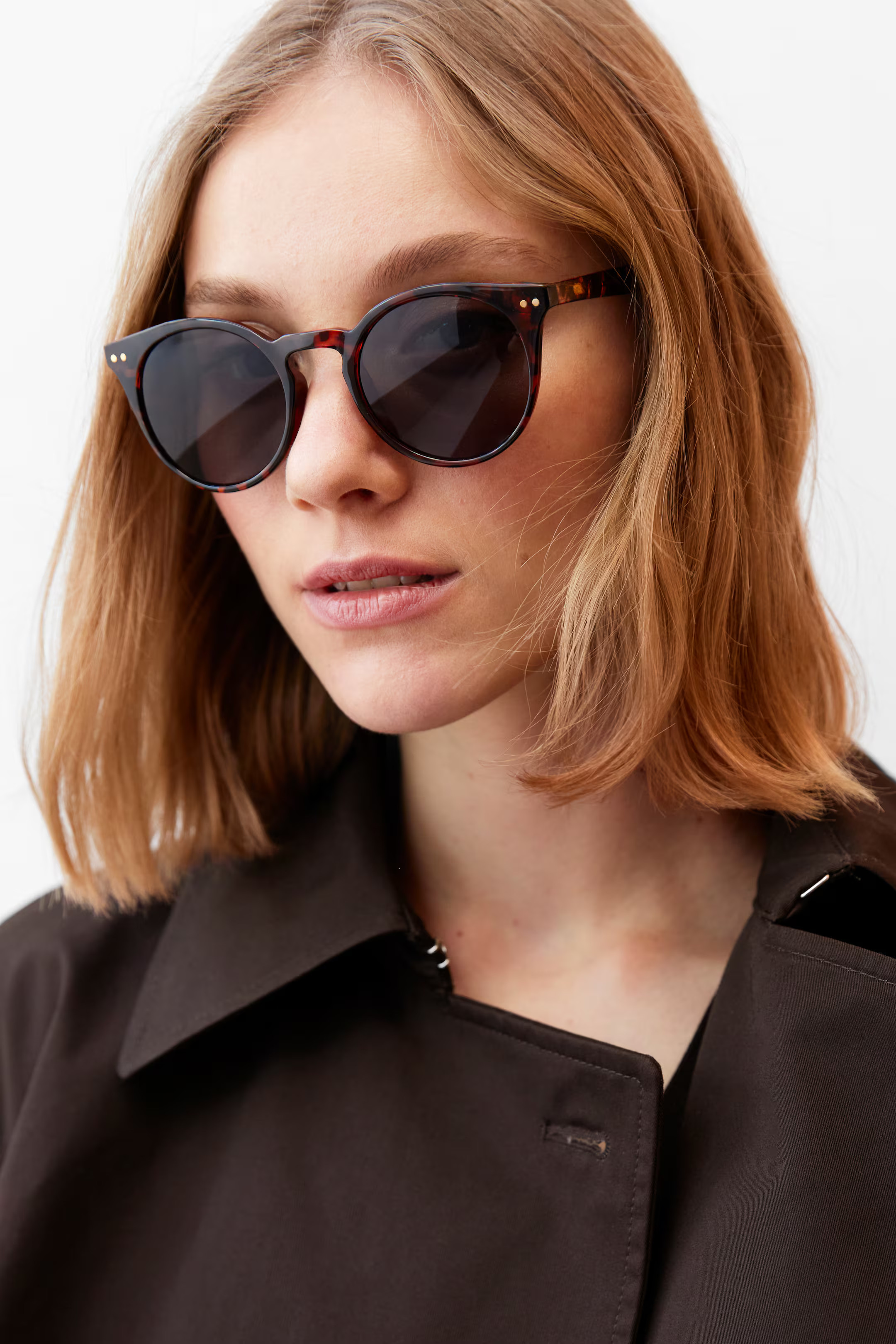 Klassische Sonnenbrille mit rundem Rahmen - Braun - Ladies | H&M DE | H&M (DE, AT, CH, NL, FI)