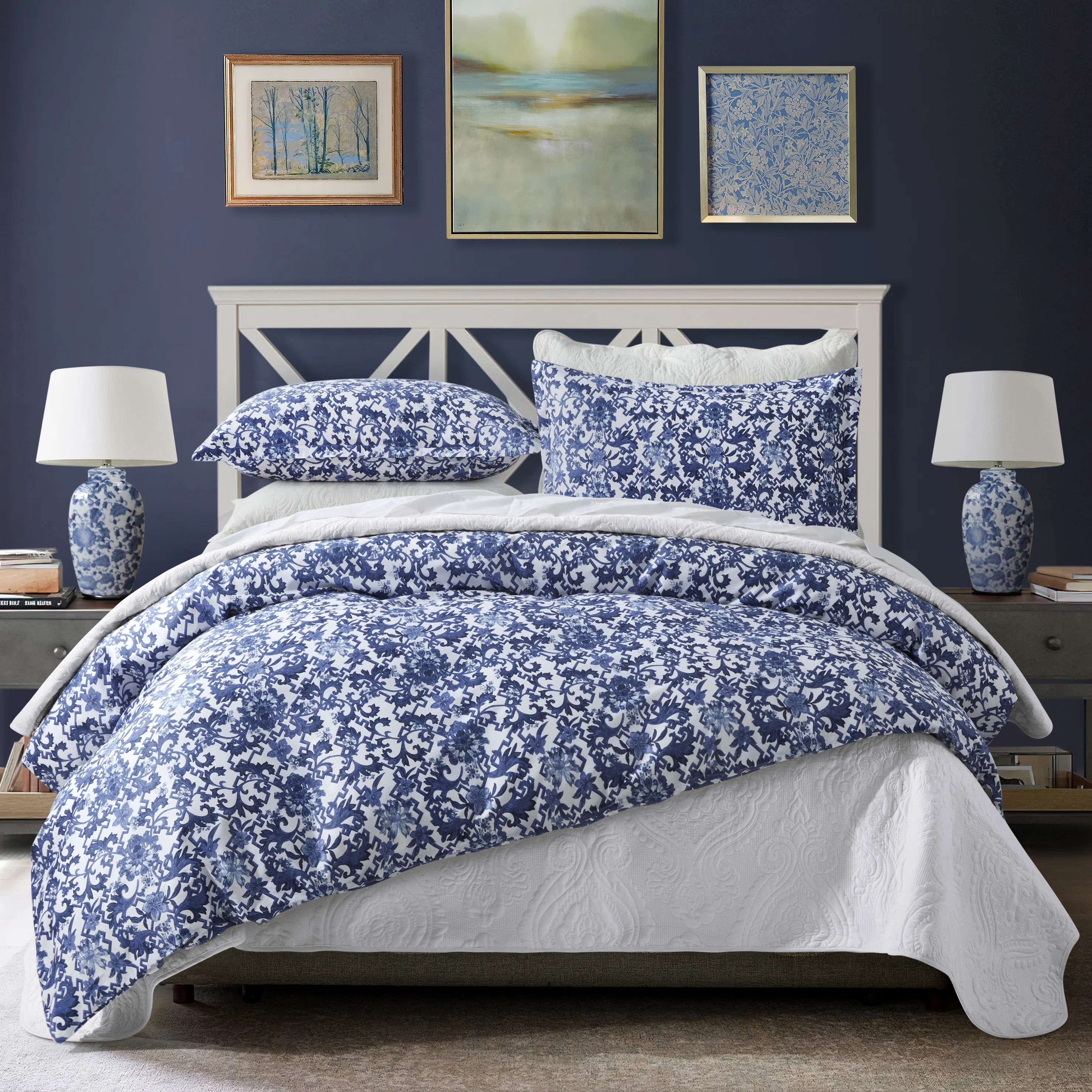 Sateen Floral Duvet Cover Set | Wayfair North America