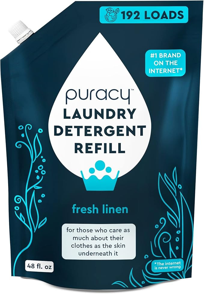 Puracy Liquid Laundry Detergent Refill-1,4 Dioxane Free, Natural, Gentle Laundry Detergent Liquid... | Amazon (US)