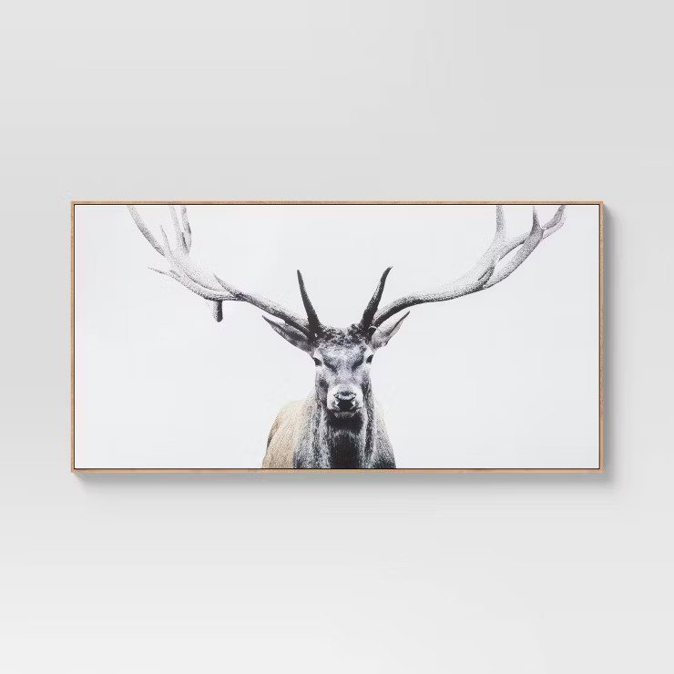 47" x 24" Deer Framed Wall Canvas - Threshold™ | Target