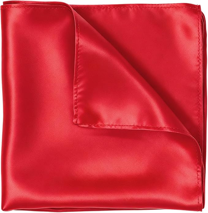 Navy Blue Handkerchiefs Silk Pocket Squares for Men Solid Color Soft Prefolded Suit Accessories S... | Amazon (US)