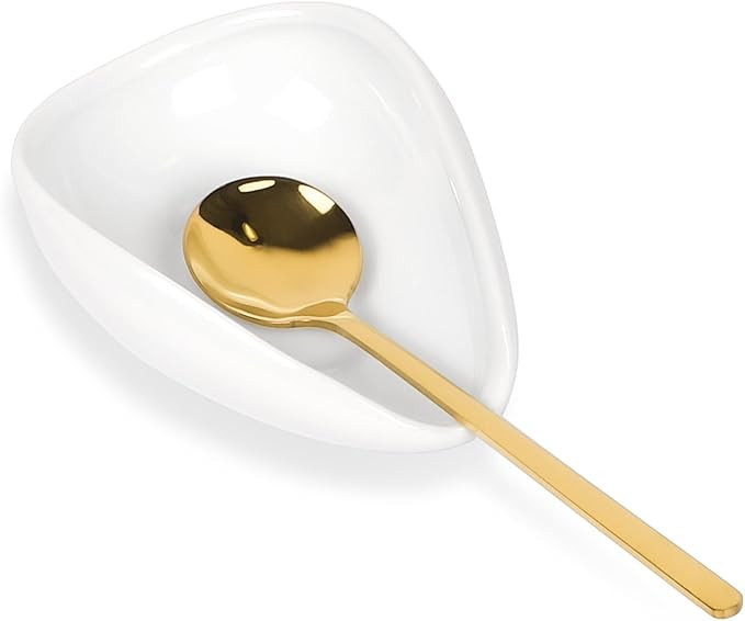Elegant Ceramic Spoon Rest for Kitchen & Coffee Bar - FEUNLEM Utensil Holder Keeps Counter Clean,... | Amazon (US)