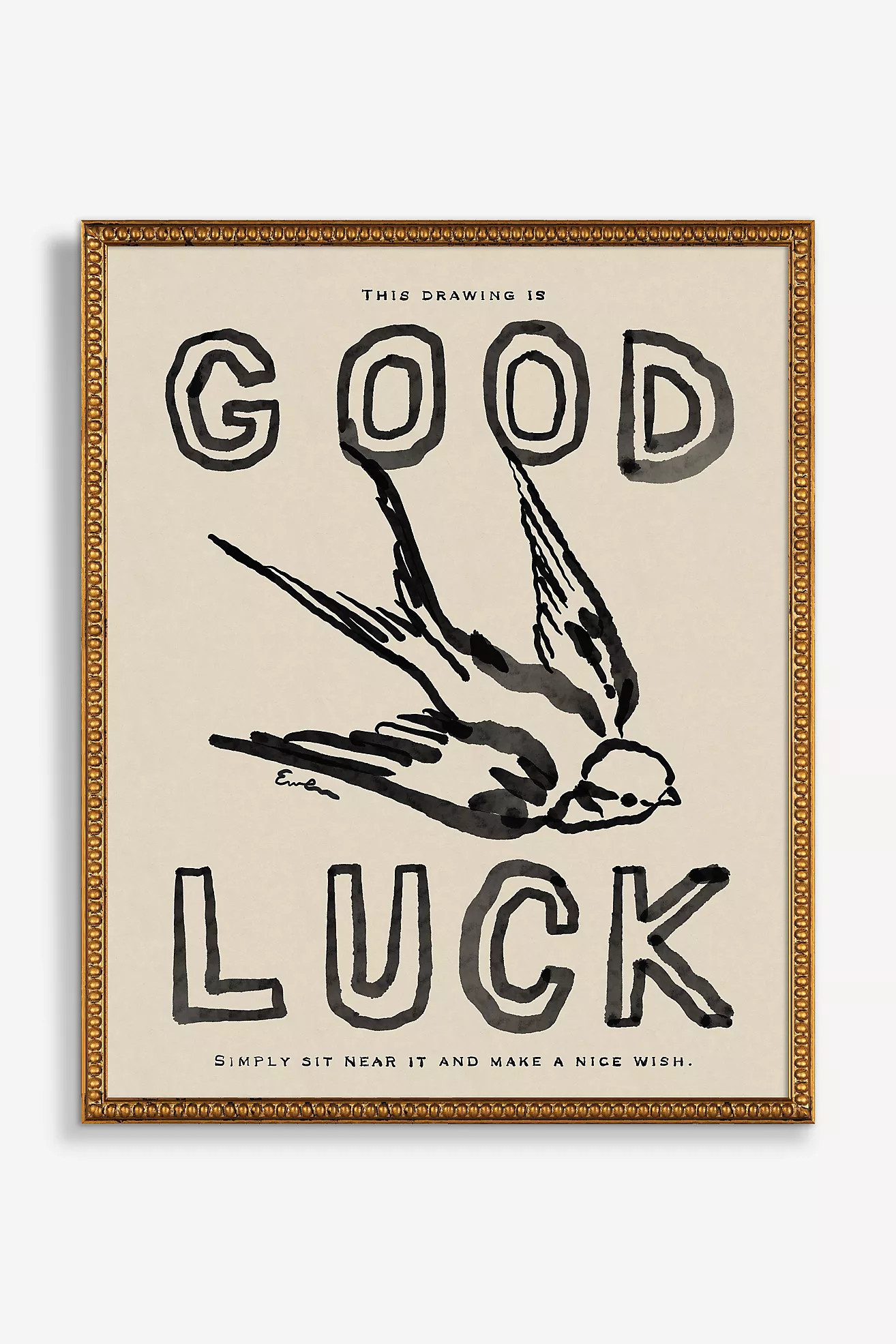 Good Luck Drawing Wall Art | Anthropologie (US)