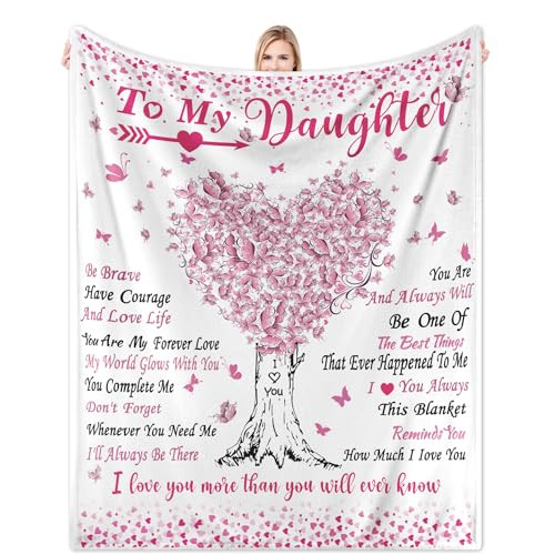 Ruicnte to My Daughter Birthday Gifts from Mom Dad 52x60,Best Gift Idea to My Teens Adult Daughters,Christmas Valentines Blanket Gifts for Daughter Mothers Day,Birthday Gifts or Graduation Present | Amazon (US)
