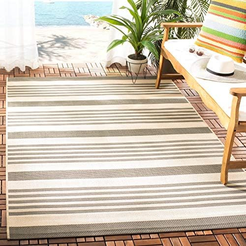 Safavieh Courtyard Collection CY6062 Stripe Indoor/ Outdoor Non-Shedding Stain Resistant Patio Ba... | Amazon (US)