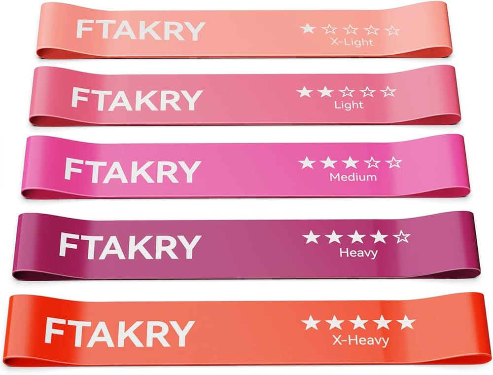 Resistance Bands for Working Out, Exercise Bands with 5 Resistance Levels, Natural Latex Resistan... | Amazon (US)