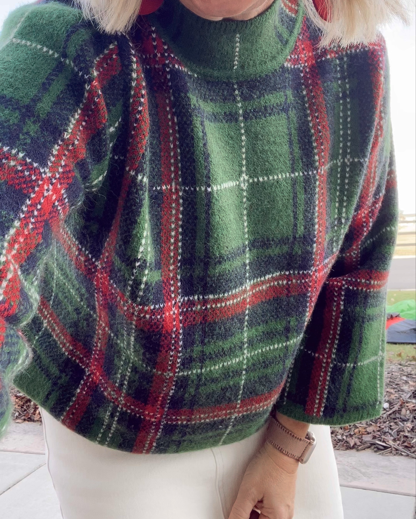 🎅🏼Christmas ootd! First holiday Sunday for December! Cute plaid sweater, long ivory denim + cherry red boots!
.
😍easy looks for the holidays-church, parties, work-you name it! 
.
#holidayootd #christmasootd #holidayfashion #christmassweater #holidaysweater #redcowboyboots

#LTKSeasonal #LTKHoliday #LTKOver40