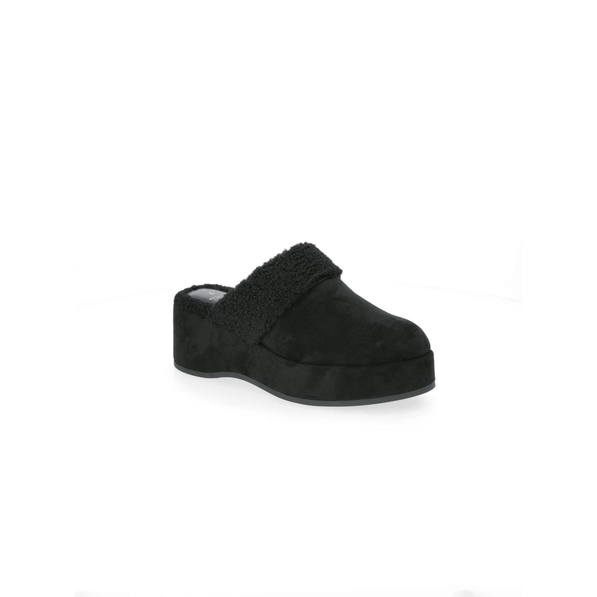 Time and Tru Women's Faux Shearling Wedge Clogs | Walmart (US)