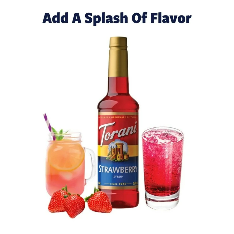 Torani Strawberry Flavoring Syrup, Drink Mix, Handcrafted Soda Flavoring, 25.4 oz | Walmart (US)