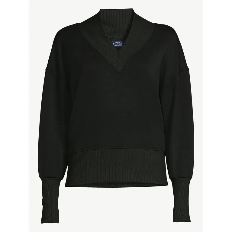 Scoop Women's Scuba Knit Sweatshirt - Walmart.com | Walmart (US)