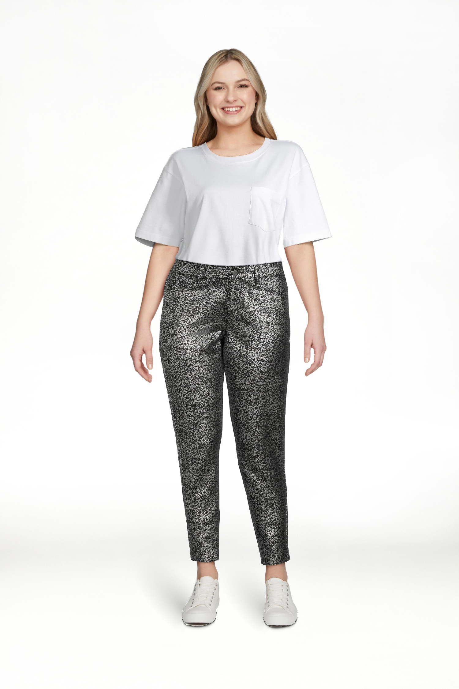 Time and Tru Women's Metallic Cargo Pants - Walmart.com | Walmart (US)