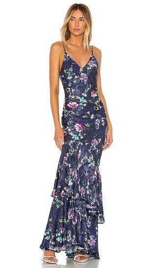 X REVOLVE Tania Slip Dress in Navy Floral Multi | Revolve Clothing (Global)