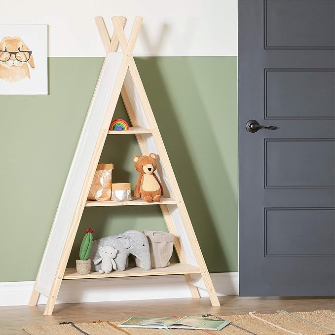 South Shore Sweedi Teepee Shelving Unit-Natural Cotton and Pine | Amazon (US)