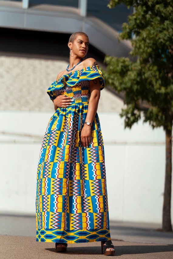 Beautiful African Dress African Maxi Dress in Electric Blue | Etsy | Etsy (US)