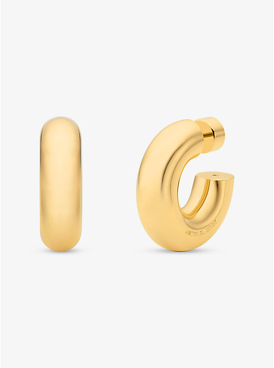 Small Precious Metal-Plated Brass Hoop Earrings | Michael Kors US