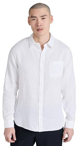 Vince Mens Linen L/S, Optic White, XX-Large | Amazon (US)