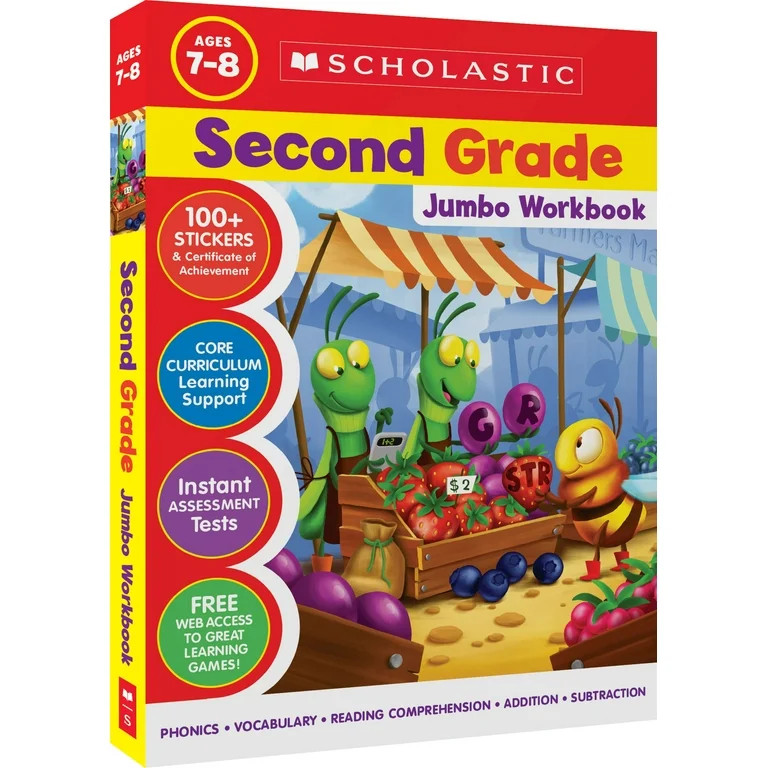 Scholastic Second Grade Jumbo Workbook | Walmart (US)