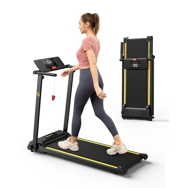 UREVO Folding Treadmill, 2.25HP Foldable Treadmill with 12 HIIT Modes, 220 lb Capacity, LCD Displ... | Walmart (US)
