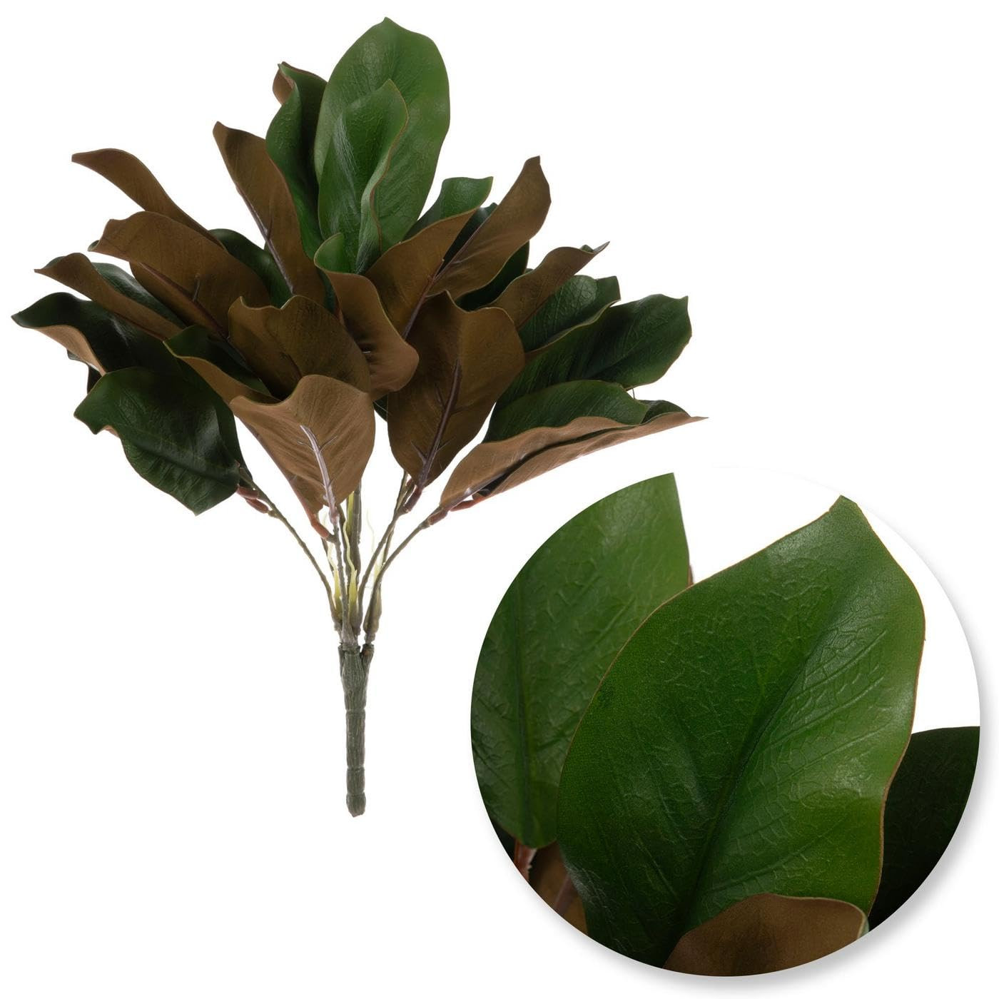 Hobby Lobby Artificial Magnolia Leaf Bush, 19 x 20 inches, Two-Tone Green & Brown Leaves, Indoor ... | Amazon (US)