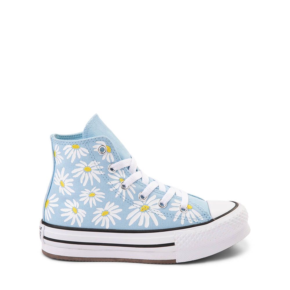 Converse Chuck Taylor All Star Lift Hi Floral Sneaker - Little Kid - True Sky / Dandy Lion | Journeys