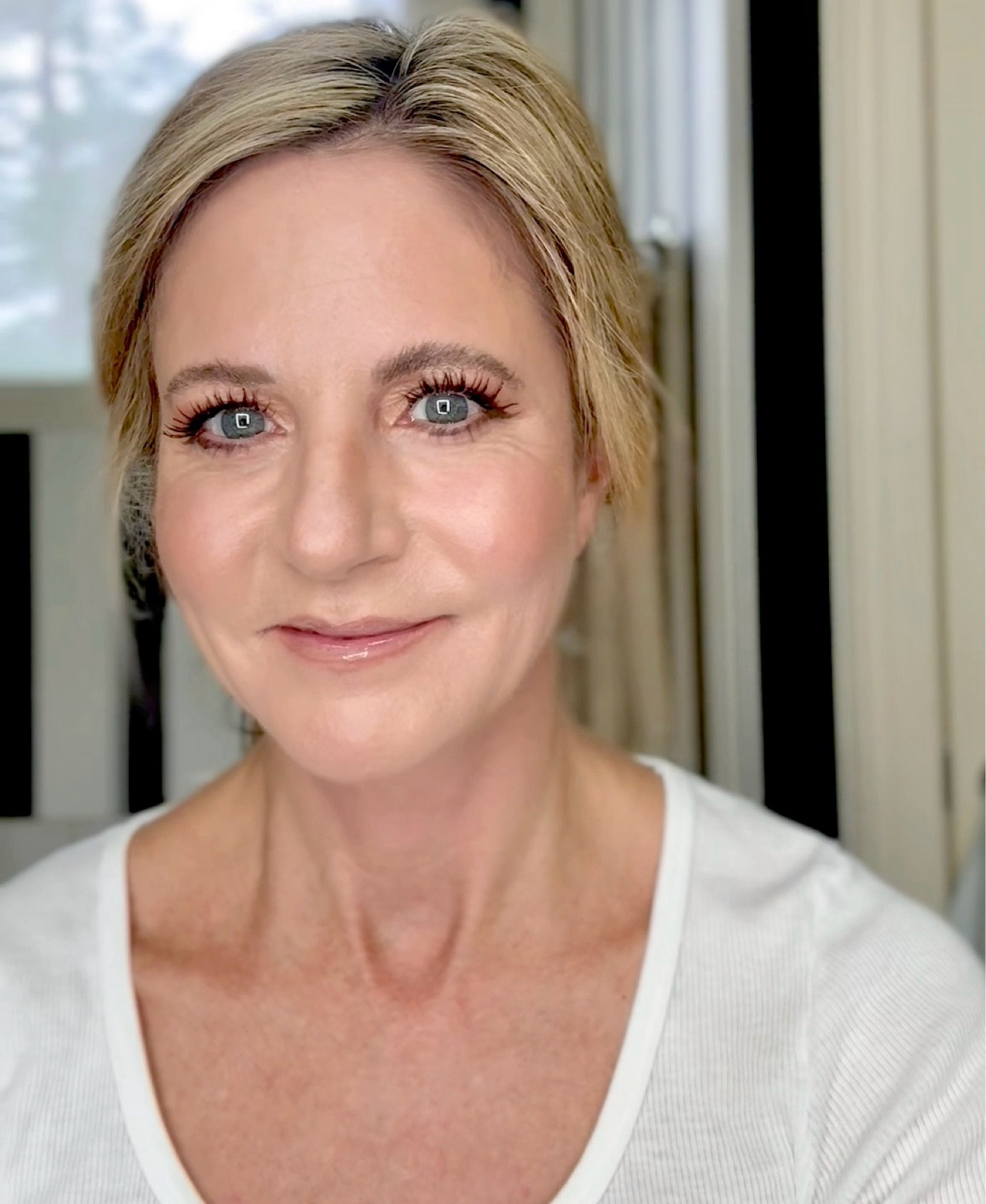 My 10 minute daily makeup routine!  I’m linking everything, and following are the colors that I use:

Nars Light Reflecting Foundation--Sante Fe

Laura Mercier Ultra Blur Setting Powder--Translucent

Mac Extra Dimension Hybrid Cream Blush--Hushed Tone

Clinique Pop Plush Gloss--Airkiss 

Jane Iredale Concealer--Enlighten 1

Charlotte Tilbury Airbush Matte Bronzer--2 Medium

Ilia The Necessary Eyeshadow Palette--Warm Nude

Tarte Shimming Light Highlighter--Rose Gold Glow

Refy Brow Sculpt Gel--Clear (Please note that it comes differently than pictured on the website.  It does not have the comb, only the spoolie).

Refy Brow Pencil--Light

Tower 28 Lip Liner--Work of Art

Stila Waterproof Eyeliner--Dark Brown

Hourglass Mascara--Black