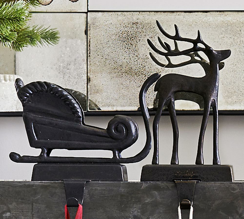 Santa's Sleigh Stocking Holders | Pottery Barn (US)