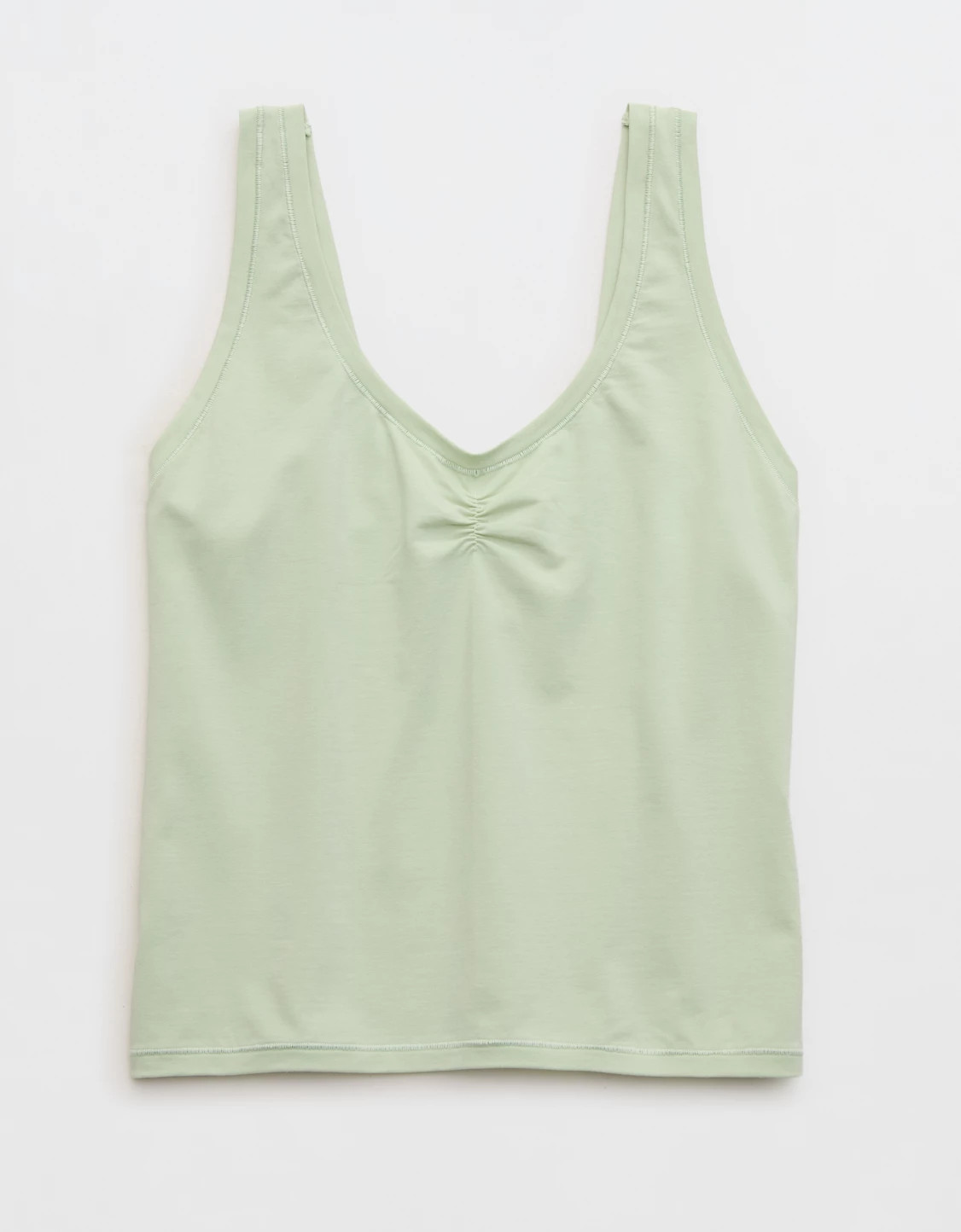SMOOTHEZ Cotton Blend Ruched Tank Top | Aerie