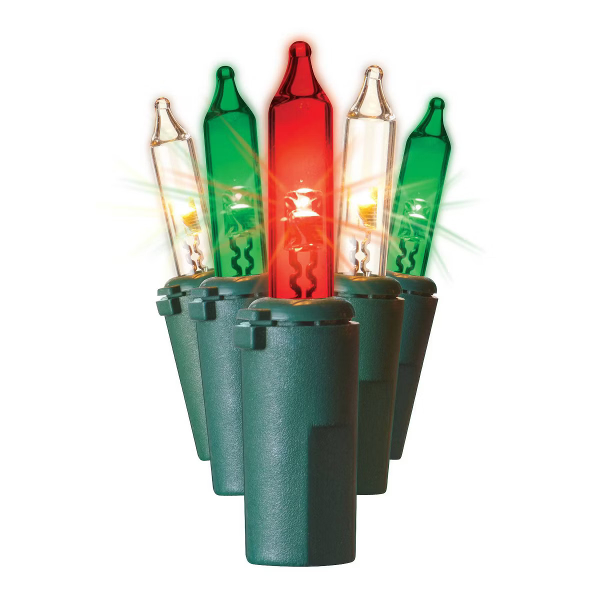 100ct LED Sylvania Stay-lit Incandescent Look Indoor/Outdoor Miniature String Lights Red/White/Gr... | Target