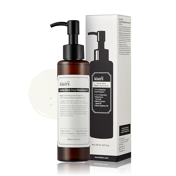 [DearKlairs] Gentle Black Cleansing Oil 5.07 Oz | Composed of natural Vegan. Bean, Sesame, Black ... | Amazon (US)