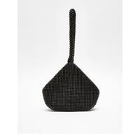 Black Diamante Pouch Bag | Very (UK)