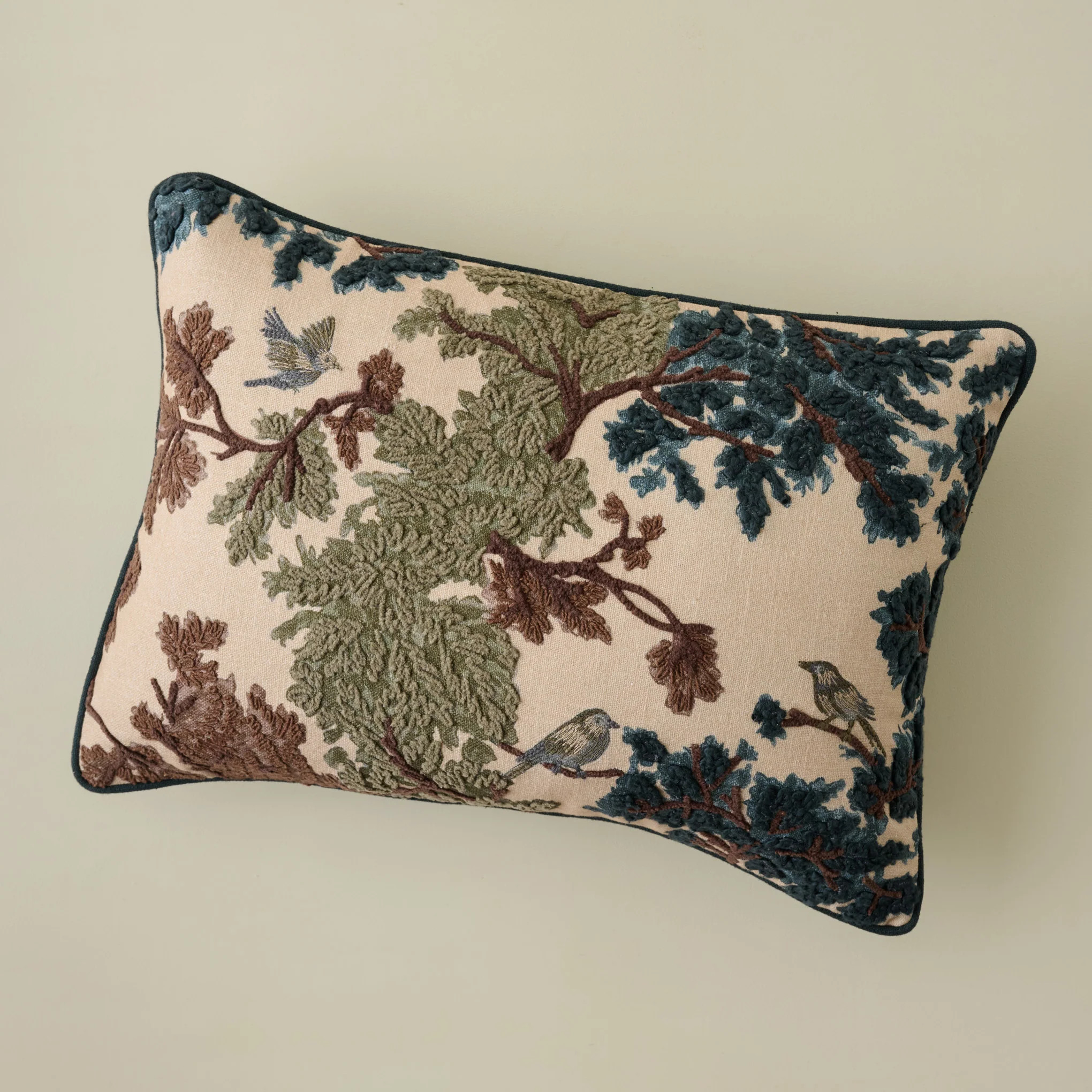 Bennett Embroidered Lumbar Pillow | Magnolia