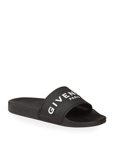 Givenchy Logo Rubber Sandal Slide | Neiman Marcus