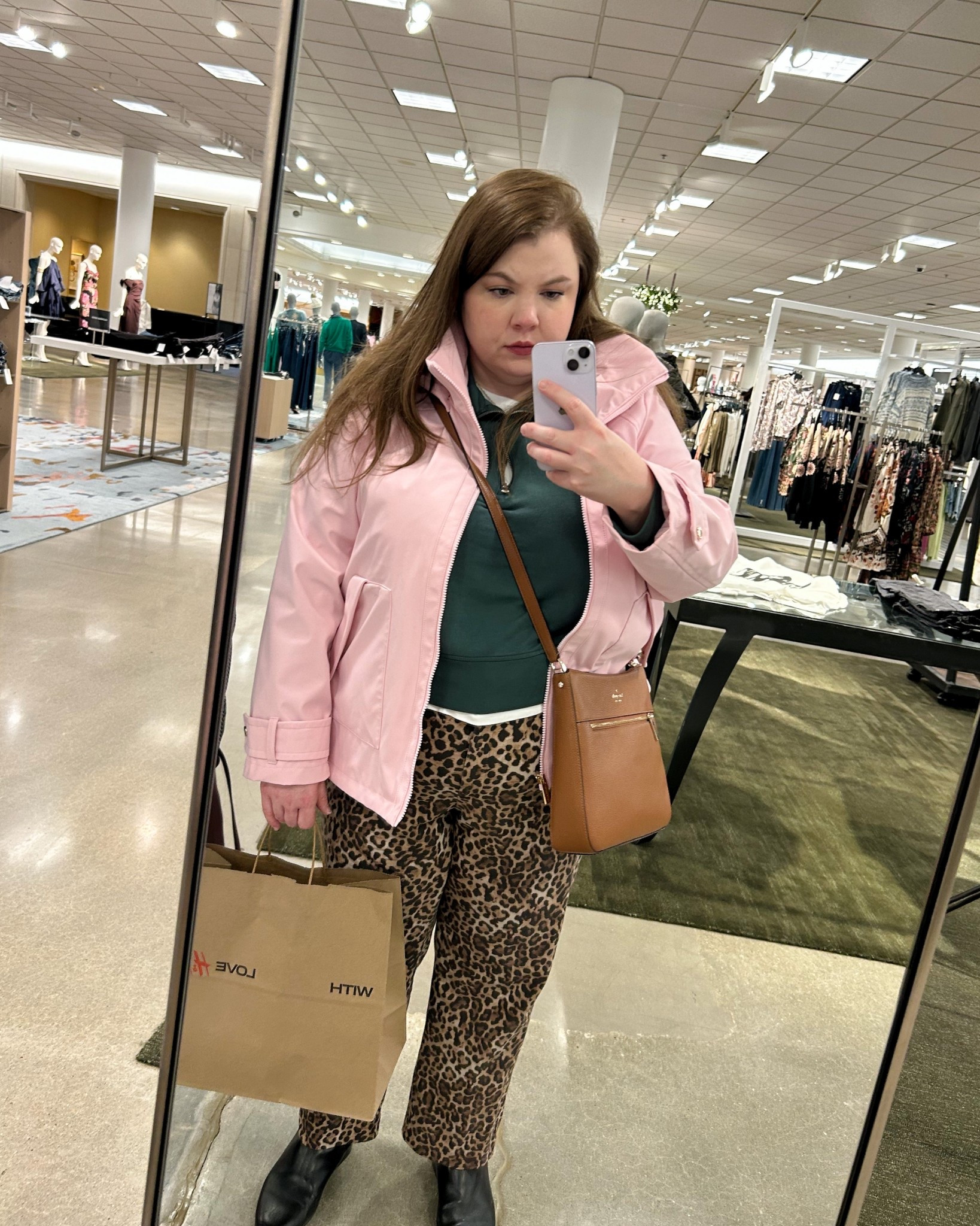 Weekend outfit of the day for a rainy shopping day. Loving leopard pants for fall  

#LTKMidsize #LTKSeasonal #LTKPetite