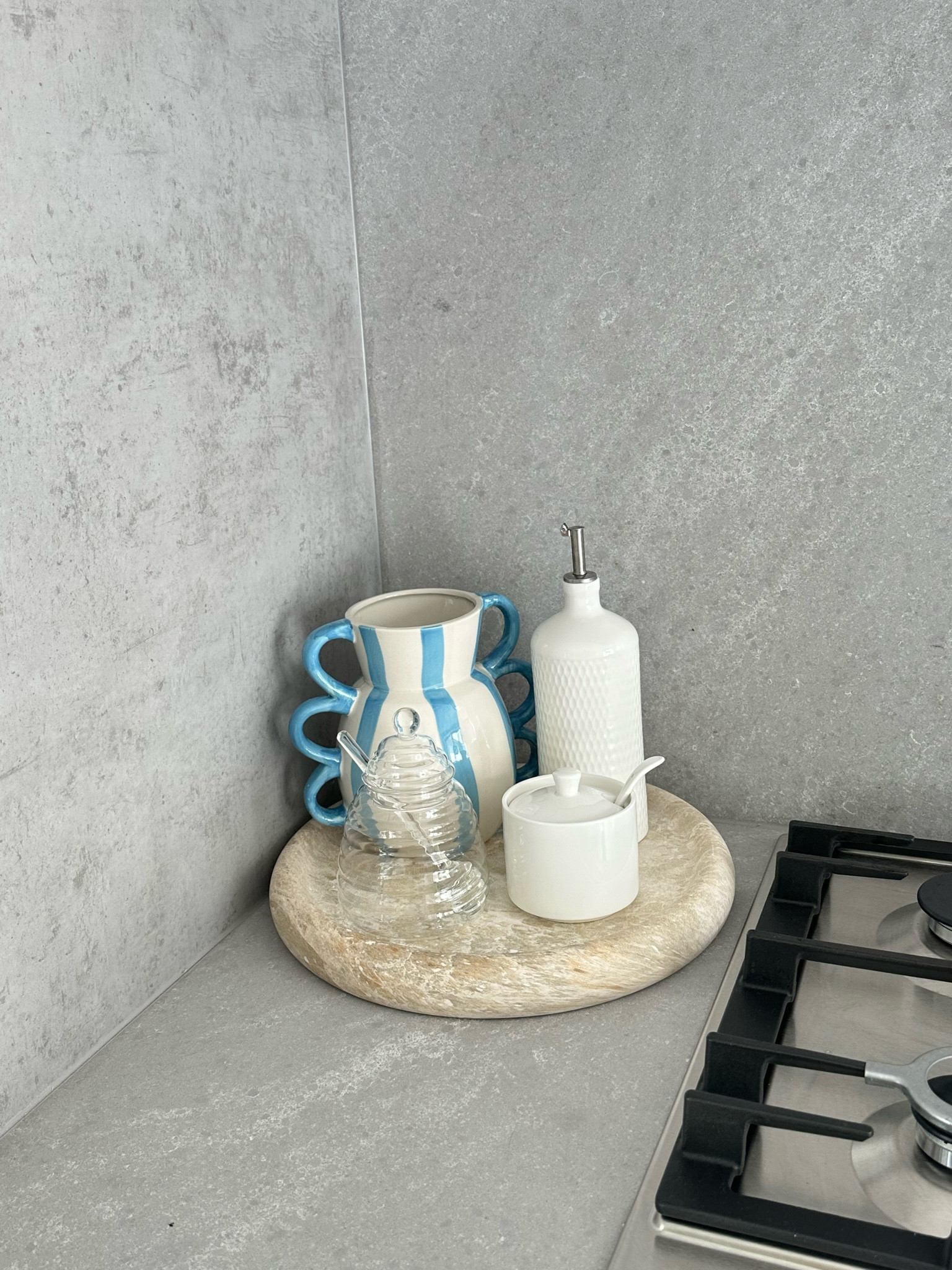 The cutest corner for honey, salt flakes and oil 