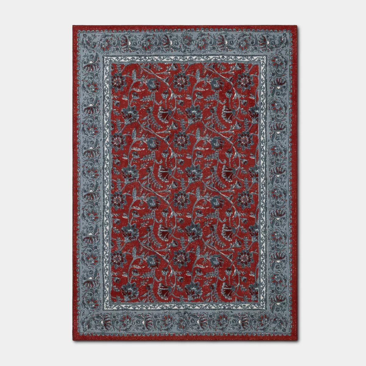 5'x7' Americana Floral Area Rug Red/Blue - Threshold™ | Target