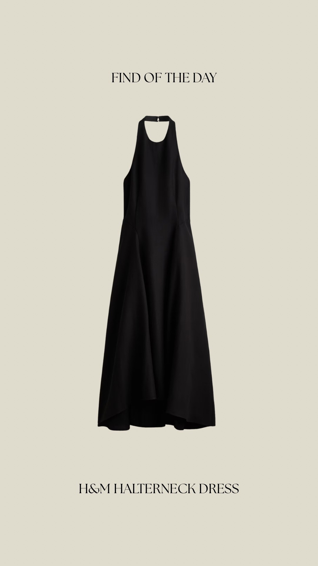 H&M halterneck summer dress 
Black & white