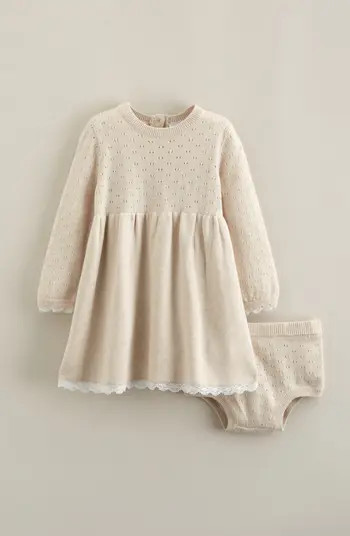 Nordstrom Pointelle Long Sleeve Sweater Dress & Bloomers | Nordstrom | Nordstrom