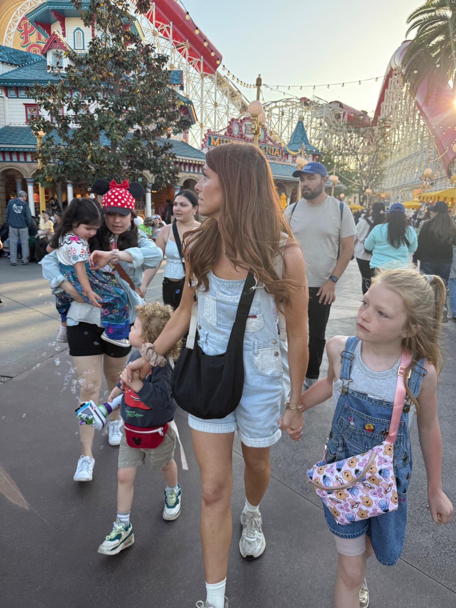 Overalls are thrifted goodwill sorry 🙃but this crossbody nylon bag I’ve had for 3 years and love it for summer adventures or trips like this. Was so perfect for Disney! Comes in lots of colors  