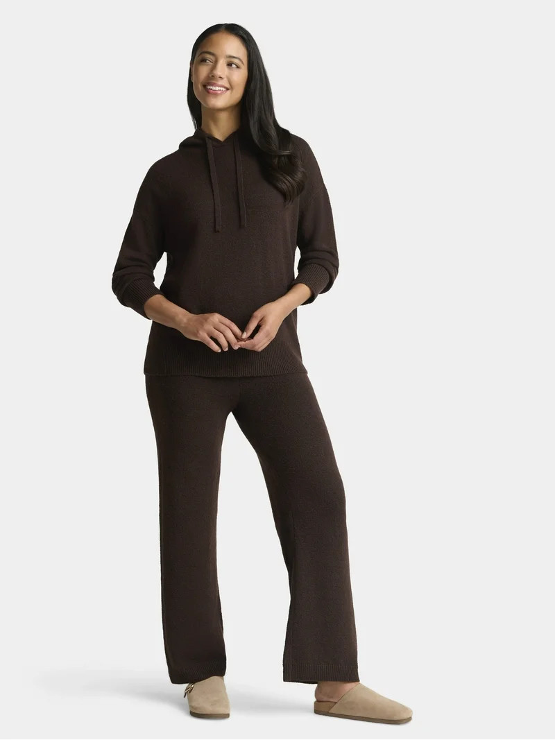 Time and Tru Women's and Women’s Plus Sweater Hoodie and Pants Set, Sizes XS-4X - Walmart.com | Walmart (US)