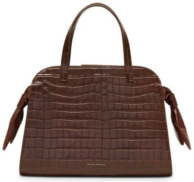 Loeffler Randall Dark Brown Croc Embossed Clarice Satchel Women's Handbag - New! 884141622020 | e... | eBay US