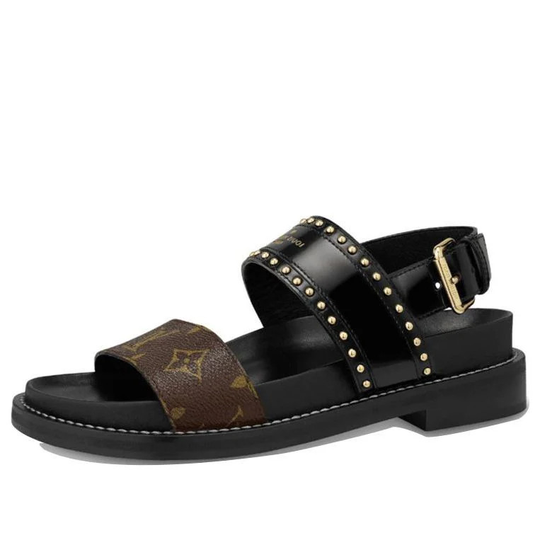 (WMNS) LOUIS VUITTON shoes Sports sandals 'Black Brown' | KICKS CREW