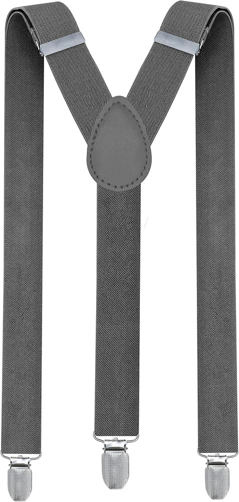 trilece Solid Color Mens Suspender with 3 Strong Metal Clips Adjustable Braces | Amazon (US)