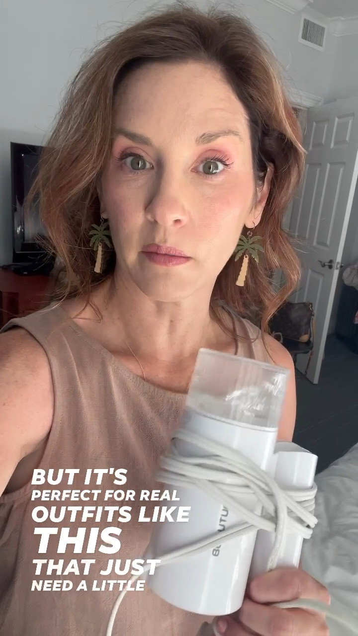 Best steamer ever! Works like a big steamer but a fraction of the cost and travels well too! Perfect for all crazy busy mama! 

#LTKVideo #LTKTravel #LTKFindsUnder50