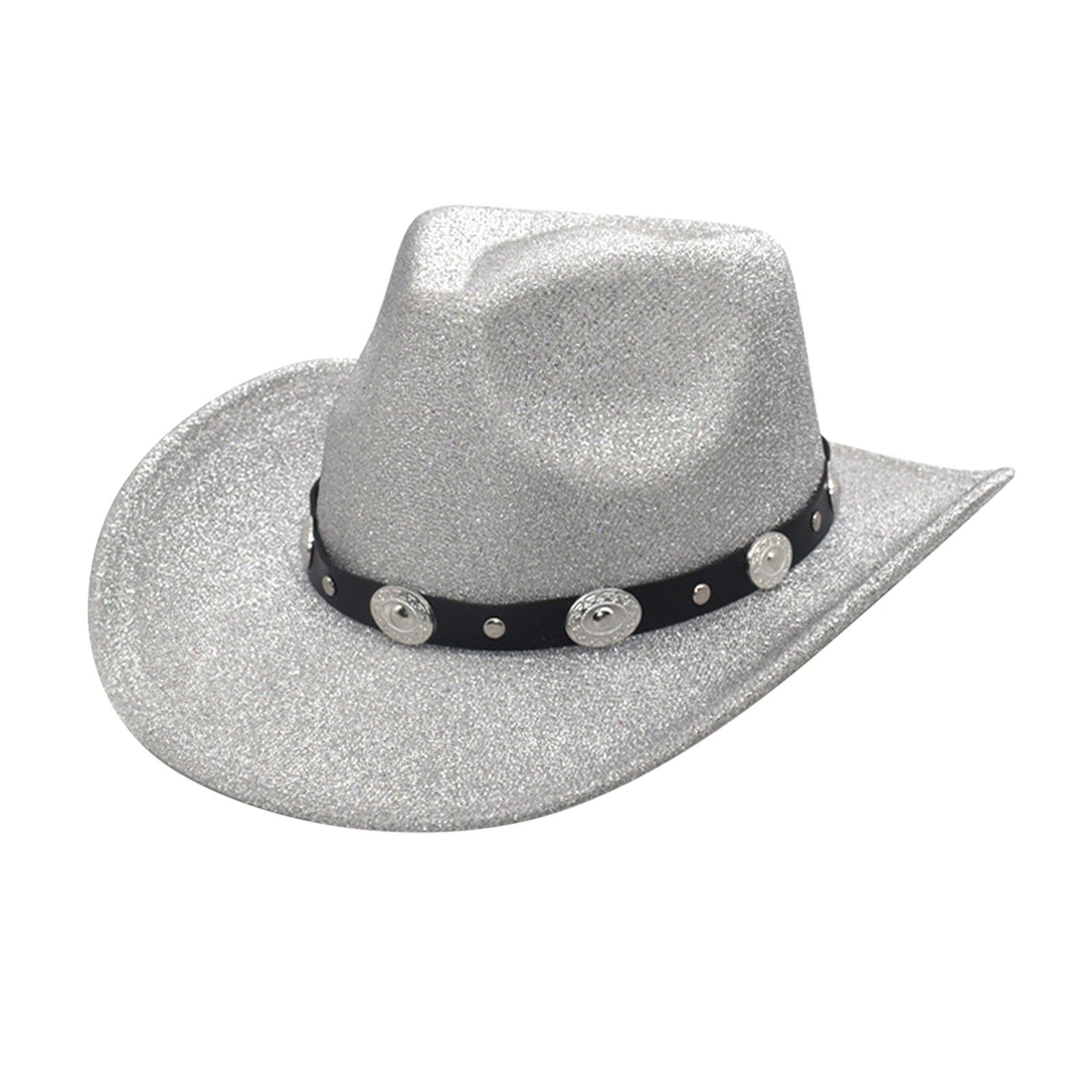 Yuelianxi Western Cowboy Hat and Cowgirl Hat Pinch Front Wide Brim with Buckle Belt Bowler Hat Si... | Walmart (US)