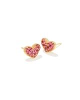 Ari Gold Pave Crystal Heart Earrings in Pink Crystal | Kendra Scott | Kendra Scott
