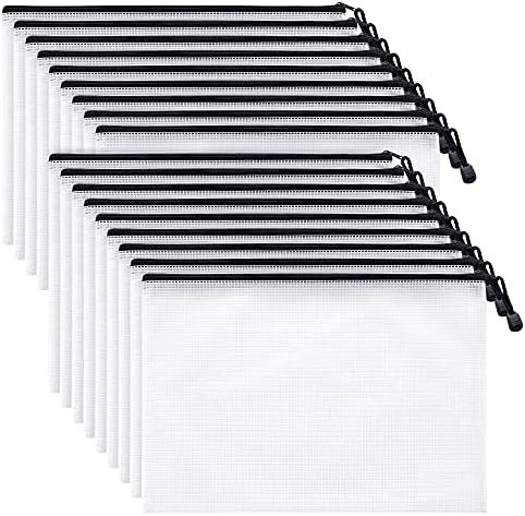 MIFFLIN USA Mesh Zipper Pouch Document Bag (Black, A4 Letter Size, 24 Pack), Clear Travel Zipper ... | Amazon (US)