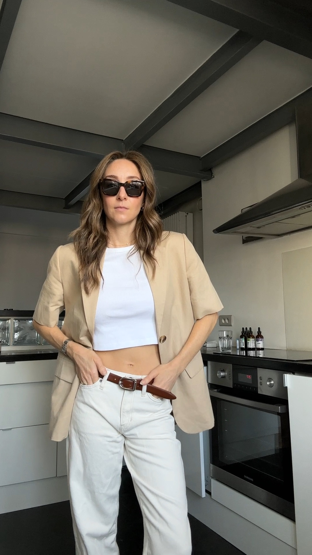 Jeans are the barrel fit from banana republic (from a while ago)  but linked similar! 