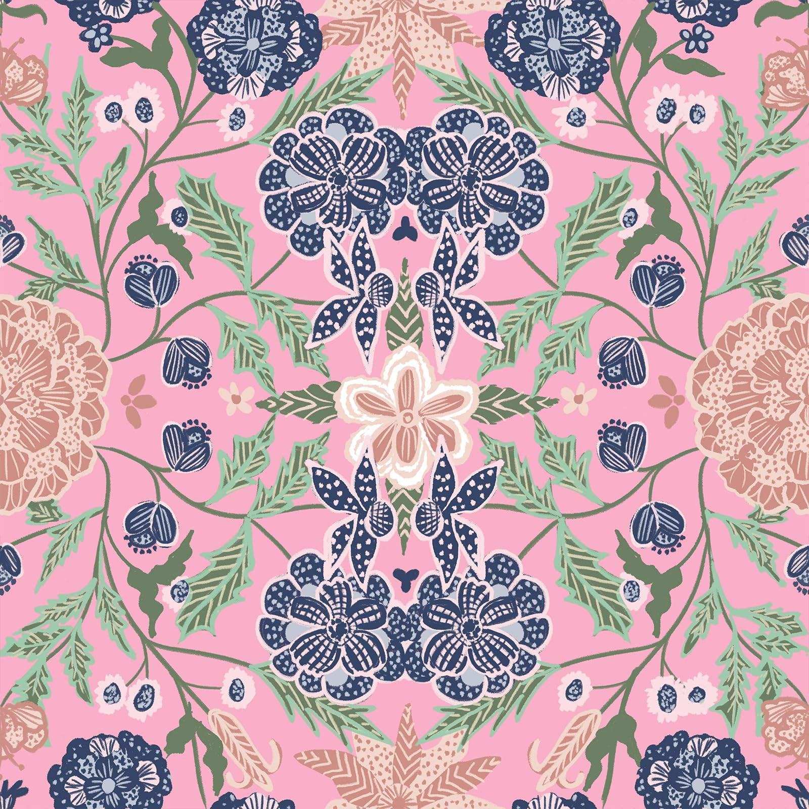 VEELIKE Pink Floral Peel and Stick Wallpaper Vintage Victorian Wallpaper Pink Floral Wallpaper fo... | Amazon (US)